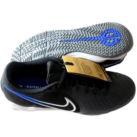 Nike Men's Legend 10 Academy IC Soccer Shoes Black Hyper Royal Blue Sizes NEW - Picture 1 of 5
